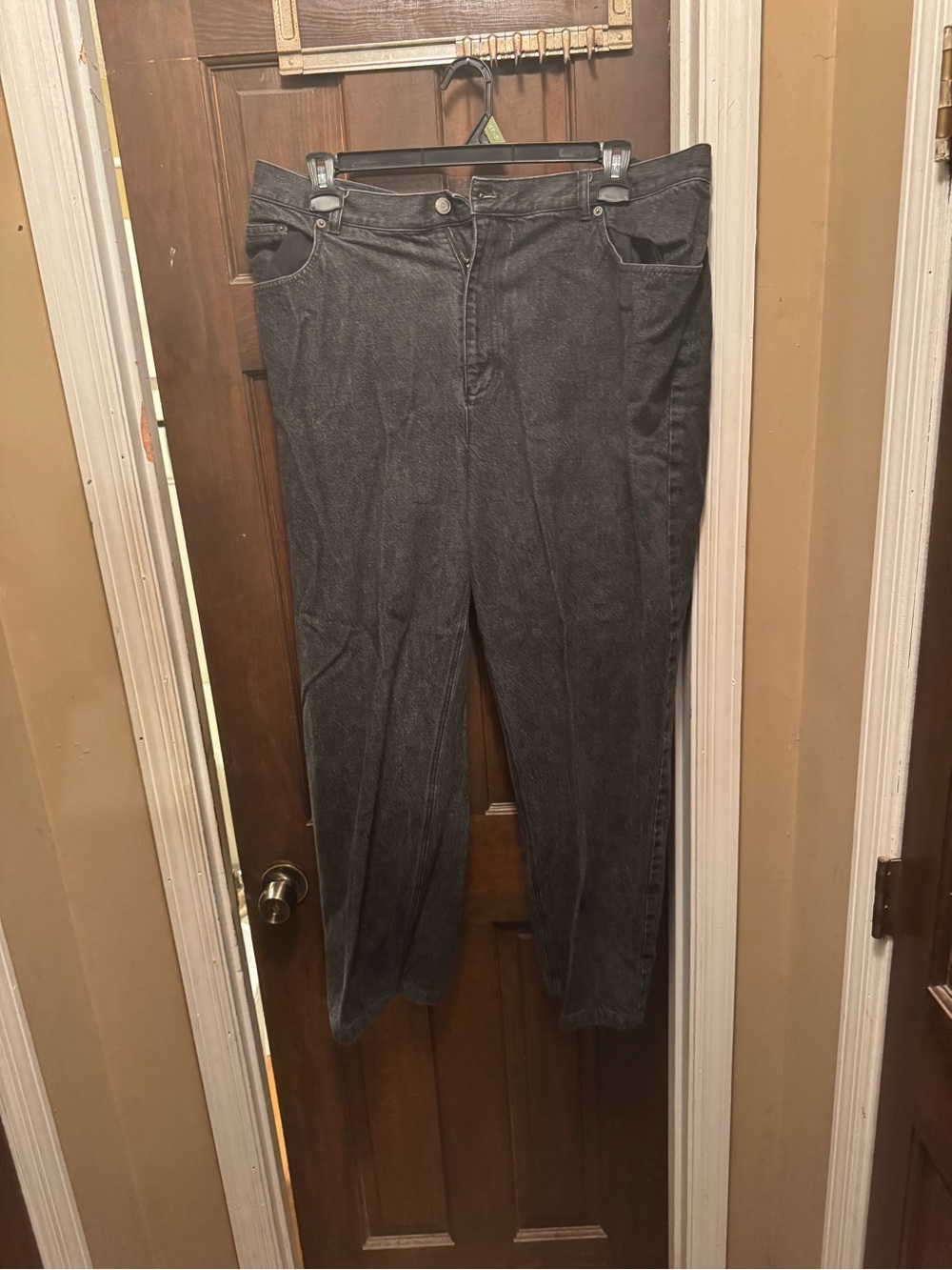 Womens Lauren by Ralph Lauren Size 20W Classic High-Waist Black Jeans